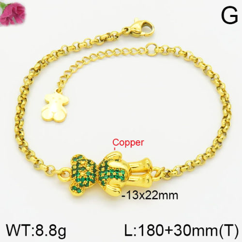 Fashion Copper Bear Bracelets   TB2000190ahpv-J82