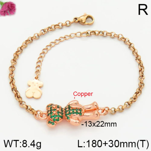 Fashion Copper Bear Bracelets   TB2000192aivb-J82