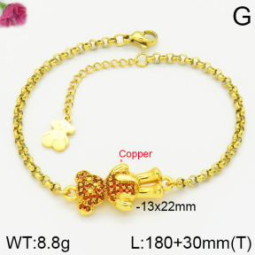 Fashion Copper Bear Bracelets   TB2000193ahpv-J82