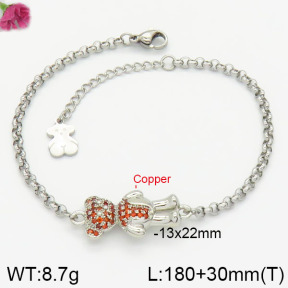 Fashion Copper Bear Bracelets   TB2000194vhnv-J82