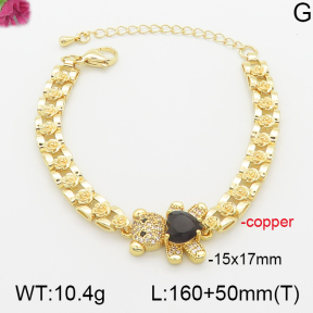 Fashion Copper Bear Bracelets   TB5000197abol-J66