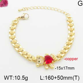 Fashion Copper Bear Bracelets   TB5000198abol-J66