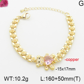 Fashion Copper Bear Bracelets   TB5000199abol-J66