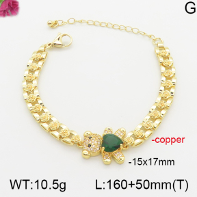 Fashion Copper Bear Bracelets   TB5000201abol-J66