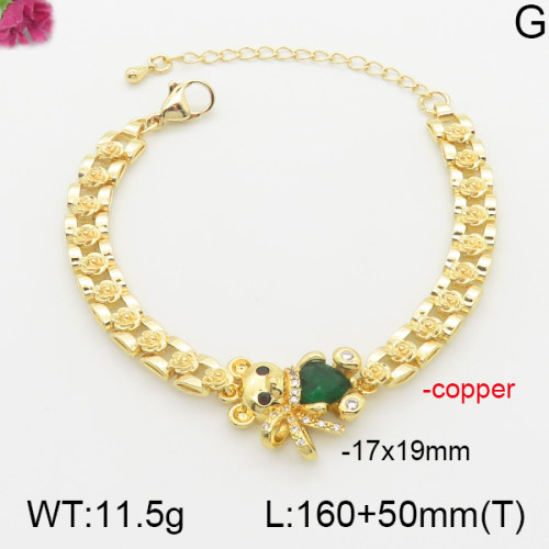 Fashion Copper Bear Bracelets   TB5000203vbpb-J66