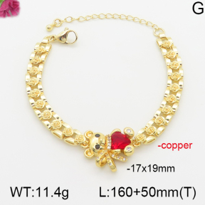 Fashion Copper Bear Bracelets   TB5000205vbpb-J66