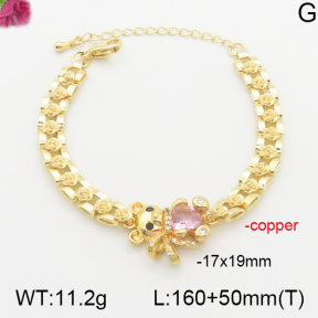 Fashion Copper Bear Bracelets   TB5000207vbpb-J66