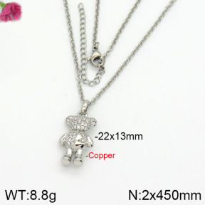 Fashion Copper Bear Necklaces   TN2000165vhnv-J82