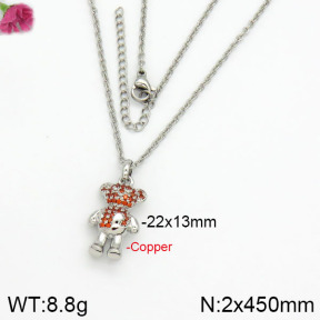 Fashion Copper Bear Necklaces   TN2000166vhnv-J82