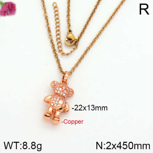 Fashion Copper Bear Necklaces   TN2000168aivb-J82