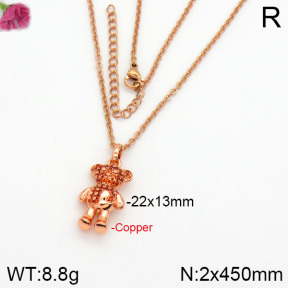 Fashion Copper Bear Necklaces   TN2000169aivb-J82