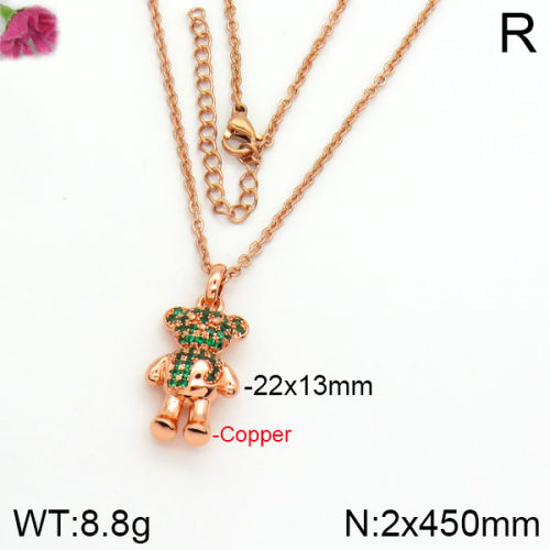 Fashion Copper Bear Necklaces   TN2000170aivb-J82