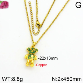 Fashion Copper Bear Necklaces   TN2000173ahpv-J82