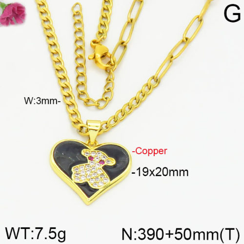 Fashion Copper Bear Necklaces  TN2000200vhha-J133