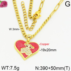 Fashion Copper Bear Necklaces  TN2000202vhha-J133