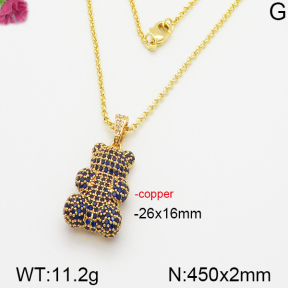 Fashion Copper Bear Necklaces  TN5000117aivb-J40