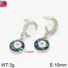 Fashion Copper Earrings Silver Pin  F2E300194aima-J128