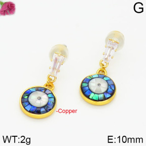 Fashion Copper Earrings Silver Pin  F2E300195aima-J128