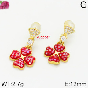 Fashion Copper Earrings Silver Pin  F2E400510aima-J128
