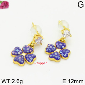 Fashion Copper Earrings Silver Pin  F2E400513aima-J128