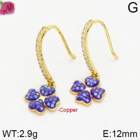 Fashion Copper Earrings Silver Pin  F2E400514aima-J128
