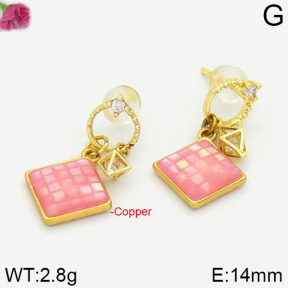 Fashion Copper Earrings Silver Pin  F2E400523aima-J128