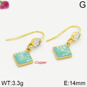 Fashion Copper Earrings Silver Pin  F2E400525aima-J128