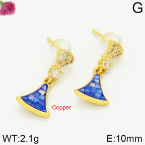 Fashion Copper Earrings Silver Pin  F2E400527aima-J128