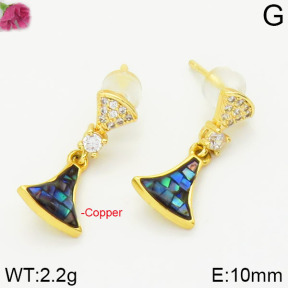 Fashion Copper Earrings Silver Pin  F2E400528aima-J128