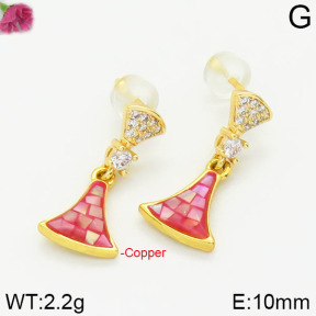 Fashion Copper Earrings Silver Pin  F2E400530aima-J128