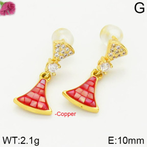 Fashion Copper Earrings Silver Pin  F2E400531aima-J128