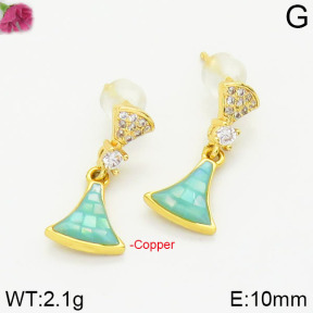 Fashion Copper Earrings Silver Pin  F2E400532aima-J128