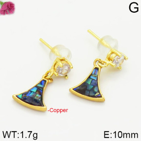 Fashion Copper Earrings Silver Pin  F2E400533aima-J128