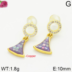 Fashion Copper Earrings Silver Pin  F2E400534aima-J128