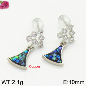 Fashion Copper Earrings Silver Pin  F2E400535aima-J128