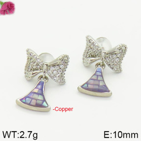 Fashion Copper Earrings Silver Pin  F2E400536aima-J128
