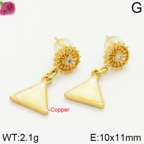 Fashion Copper Earrings Silver Pin  F2E400537aima-J128