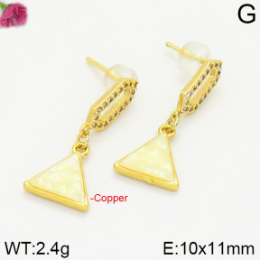 Fashion Copper Earrings Silver Pin  F2E400538aima-J128