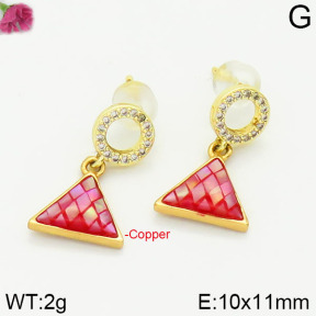Fashion Copper Earrings Silver Pin  F2E400539aima-J128