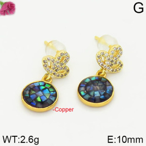 Fashion Copper Earrings Silver Pin  F2E400544aima-J128