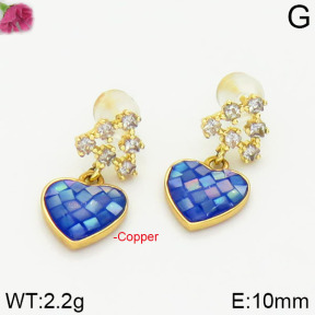 Fashion Copper Earrings Silver Pin  F2E400549aima-J128