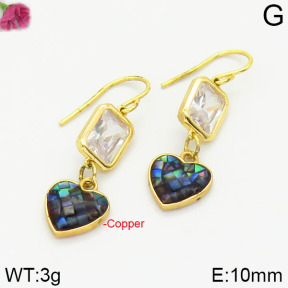 Fashion Copper Earrings Silver Pin  F2E400551aima-J128