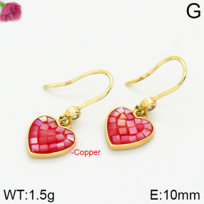 Fashion Copper Earrings Silver Pin  F2E400552aima-J128