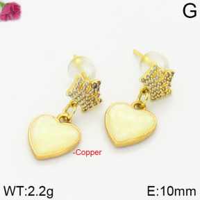 Fashion Copper Earrings Silver Pin  F2E400553aima-J128