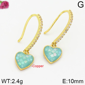 Fashion Copper Earrings Silver Pin  F2E400554aima-J128