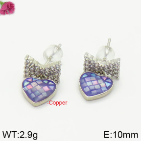 Fashion Copper Earrings Silver Pin  F2E400556aima-J128