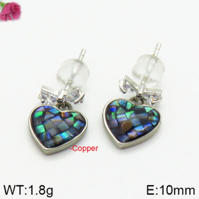 Fashion Copper Earrings Silver Pin  F2E400557aima-J128
