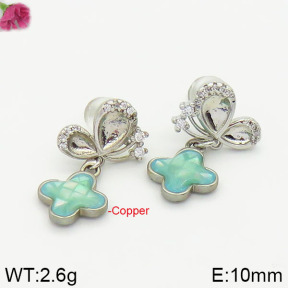 Fashion Copper Earrings Silver Pin  F2E400560aima-J128