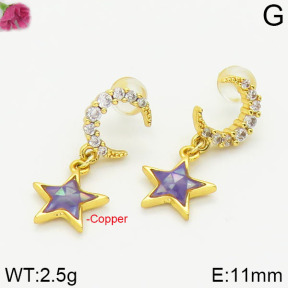 Fashion Copper Earrings Silver Pin  F2E400561aima-J128