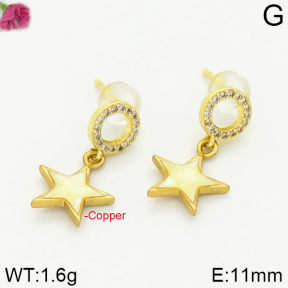 Fashion Copper Earrings Silver Pin  F2E400563aima-J128